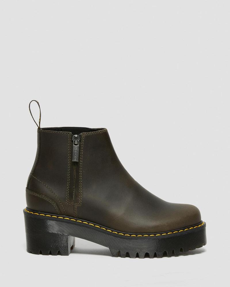 Dr Martens Rometty Leren Enkellaars Dames Bruin | NL 698JPQ